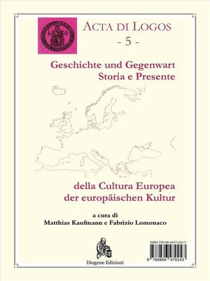cover image of Geschichte und Gegenwart der europäischen Kultur. Storia e presente della cultura europea